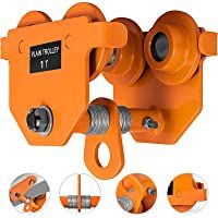 orangea 1000lbs carro carro manual 1-2 Ton Plain Push haz pista rodillos Trolley grúa ascensor doble ruedas garaje de…